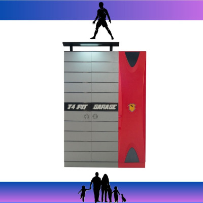 Garage 3 Kapılı Kırmızı Dolap