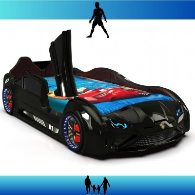  Lamborgini Kapılı Arabalı Karyola Siyah