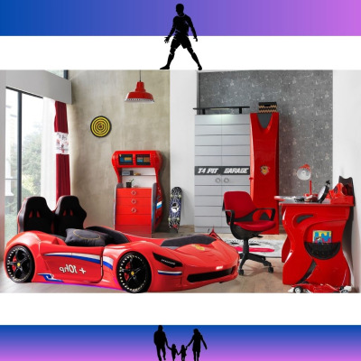 Kapılı Cabrio Garage Arabalı Karyola Takımı